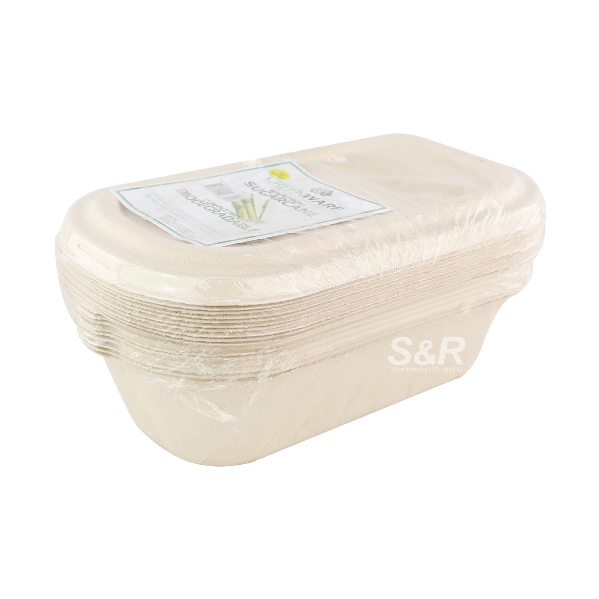 Greenware Disposable Oval Food Storage 10pcs x 1000mL